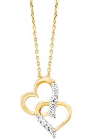 JULIE JULSEN Anhänger mit Kette 925/- Sterling Silber Zirkonia weiß Charms & Kettenanhänger 1 ct Damen (101.14 € / 1 ct)