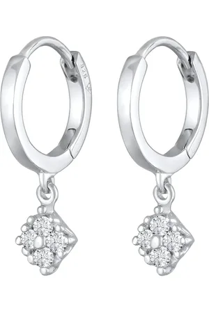 Elli DIAMONDS Creolen Lab Grown Diamant (0.056 ct.) Anhänger 925 Silber 1 ct Damen (299.99 € / 1 ct)