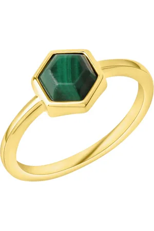 CELESTA Ring 925/- Sterling Silber Malachit grün Ringe 1 ct Damen (59.99 € / 1 ct)
