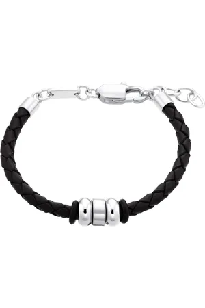 QS by s.Oliver Armband Edelstahl, Leder Herrenschmuck 1 ct Herren (39.99 € / 1 ct)