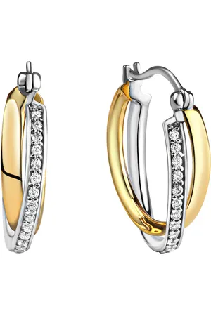 CELESTA Ohrring 925/- Sterling Silber Zirkonia Creolen 1 ct Damen (79.99 € / 1 ct)