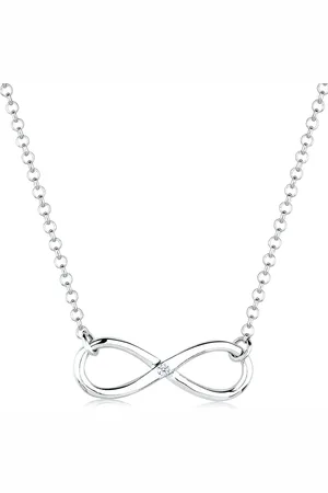 Elli DIAMONDS Infinity Pure Diamant (0.03 ct.) 925 Silber Ketten 1 ct Damen (87.99 € / 1 ct)