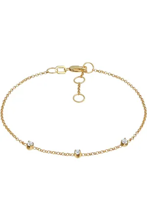 Elli DIAMONDS Diamanten (0.09 ct.) Fein Erbskette 375 Gelbgold Armbänder & Armreife 1 ct Damen (279.99 € / 1 ct)