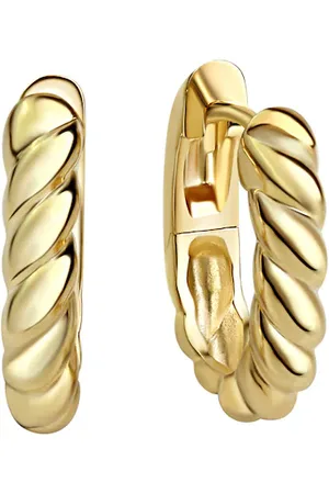 CELESTA Klappcreolen 925 Sterling Silber vergoldet 925/- Sterling Silber Creolen 1 ct Damen (64.99 € / 1 ct)