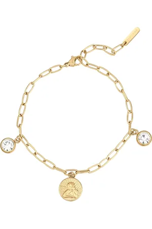 Eastside Armband Engel aus Edelstahl in Gelbgold mit Zirkonia Armbänder & Armreife 1 ct Damen (36.99 € / 1 ct)