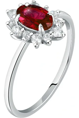 LIVE DIAMOND Damenring 375er Weißgold, recycelt Ringe 1 ct (469.99 € / 1 ct)