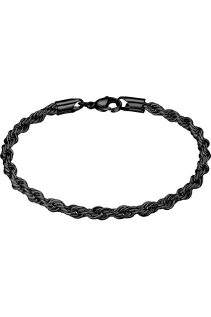 True Rebels Armband aus Edelstahl in Schwarz Armbänder & Armreife 1 ct Herren (29.99 € / 1 ct)