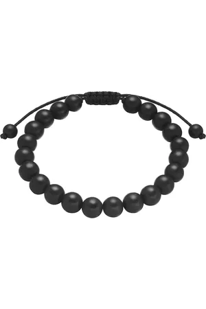 True Rebels Armband aus Edelstahl in Schwarz mit Achat Armbänder & Armreife 1 ct Herren (29.99 € / 1 ct)
