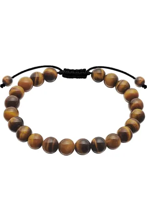 True Rebels Armband aus Edelstahl in Schwarz mit Tigerauge Armbänder & Armreife 1 ct Herren (29.99 € / 1 ct)