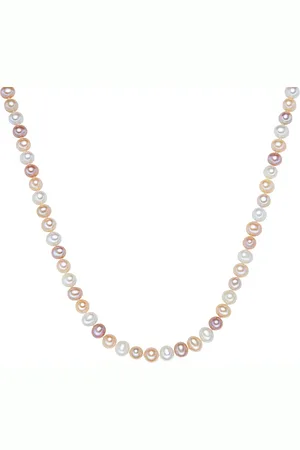 Valero Pearls Halskette Sterling Silber Süßwasser-Zuchtperle in Silber Ketten 1 ct Damen (83.29 € / 1 ct)