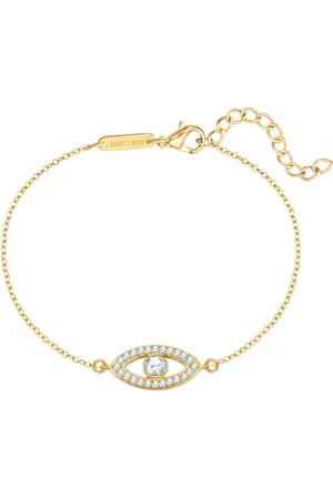 Eastside Armband Allsehendes Auge aus Edelstahl in Gelbgold mit Zirkonia Armbänder & Armreife 1 ct Damen (36.99 € / 1 ct)