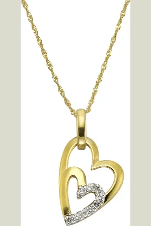 CELESTA Halskette 375/- Gold Zirkonia weiß Charms & Kettenanhänger 1 ct Damen (271.19 € / 1 ct)