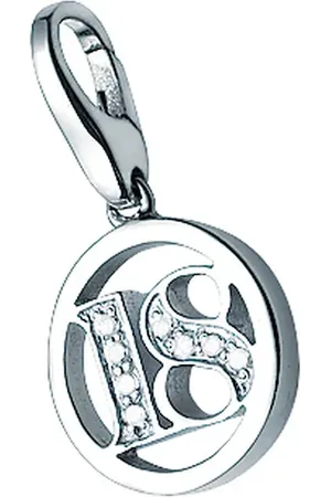 Giorgio Martello Charm Zahl 18 mit Zirkonia Steine, 925 Charms & Kettenanhänger 1 ct Damen (43.99 € / 1 ct)