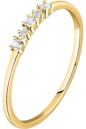 LIVE DIAMOND Damenring 375er Gelbgold, recycelt Ringe 1 ct (194.99 € / 1 ct)