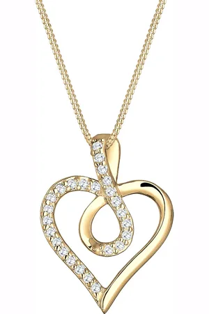 Elli Infinity Unendlichkeit Herz Zirkonia 925 Sterling Silber Ketten 1 ct Damen (79.99 € / 1 ct)