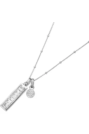 Giorgio Martello Kette mit Anhänger 2-teilig, Zirkonia weiß, Silber 925 Ketten 1 ct Damen (84.14 € / 1 ct)