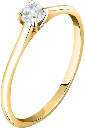 LIVE DIAMOND Damenring 375er Gelbgold, recycelt Ringe 1 ct (419.99 € / 1 ct)