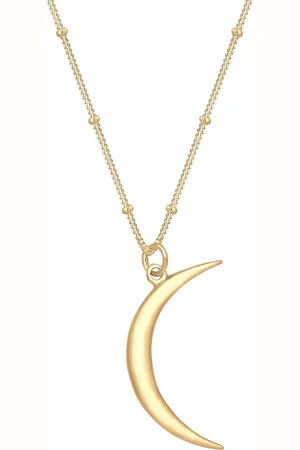 Elli Kugelkette Halbmond Astro Anhänger 925er Silber Ketten 1 ct Damen (50.99 € / 1 ct)