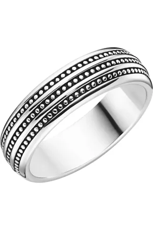 Giorgio Martello Ring mit Kugel-Optik, teilweise geschwärzt, 925 Ringe 1 ct Damen (98.99 € / 1 ct)