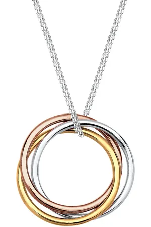 Elli Kreis Anhänger Tricolor Look 925 Sterling Silber Ketten 1 ct Damen (67.99 € / 1 ct)
