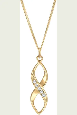 Elli Infinity Verziert Kristalle 925 Silber Ketten 1 ct Damen (59.99 € / 1 ct)