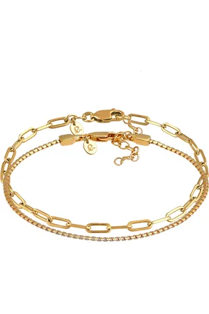 Elli Glieder Oval Rund Basic 2er Set 925 Silber rhodiniert Armbänder & Armreife 1 ct Damen (79.99 € / 1 ct)
