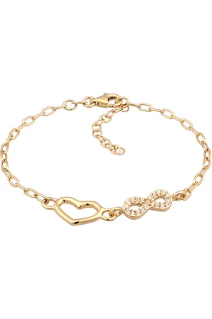 Elli Armband Herz Infinity Glas Kristalle Weiß 925 Sterling Silber Armbänder & Armreife 1 ct Damen (59.99 € / 1 ct)