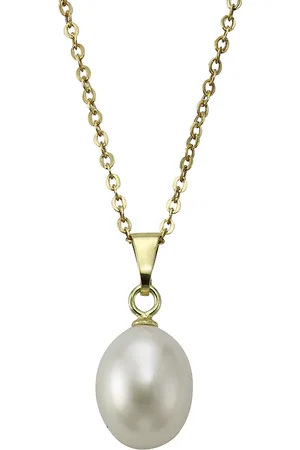 ELLEN K. Halskette 333/- Gold Süßwasserzuchtperle weiß Charms & Kettenanhänger 1 ct Damen (109.64 € / 1 ct)