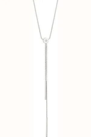 Elli Y-kette Glas Kristalle Weiß 925 Sterling Silber Ketten 1 ct Damen (49.99 € / 1 ct)