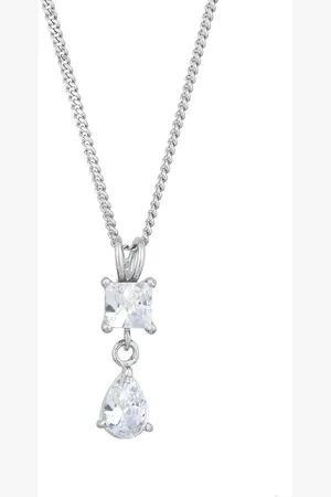 Elli Tropfen Zirkonia Weiß 925 Sterling Silber Ketten 1 ct Damen (49.99 € / 1 ct)