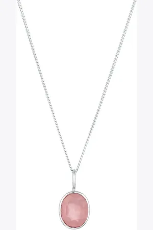 Elli Anhänger Quarz Rosé 925 Sterling Silber Ketten 1 ct Damen (50.99 € / 1 ct)