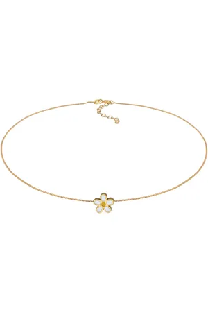 Elli Choker Blume Emaille 925 Sterling Silber vergoldet Ketten 1 ct Damen (59.99 € / 1 ct)