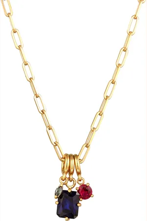 Elli Saphir Turmaline Rubin Anhänger 925 Sterling Silber vergoldet Ketten 1 ct Damen (127.49 € / 1 ct)