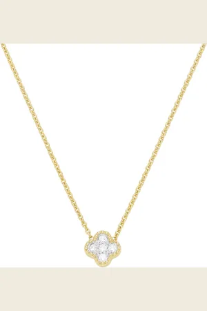 Luigi Merano Collier Mittelteil Blüte, mit funkelnden Brillanten, 585 Ketten 1 ct Damen (778.99 € / 1 ct)