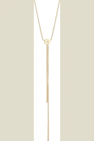 Elli Y-kette Glas Kristalle Weiß 925 Sterling Silber Ketten 1 ct Damen (59.99 € / 1 ct)