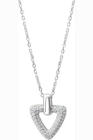 CELESTA Anhänger mit Kette 925 Silber weiße Zirkonia 925/- Sterling Silber Zirkonia weiß Charms & Kettenanhänger 1 ct Damen (76.49 € / 1 ct)