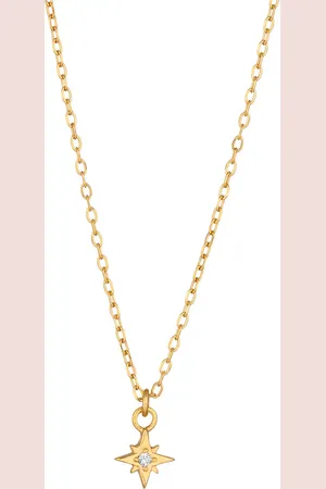 Elli Stern Glas Kristalle Weiß 925 Sterling Silber Ketten 1 ct Damen (44.99 € / 1 ct)