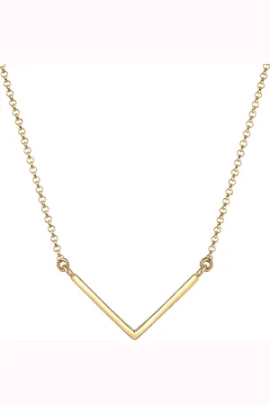 Elli V-Kette Geo Minimal Basic 925er Sterling Silber Ketten 1 ct Damen (59.99 € / 1 ct)