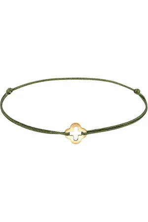 Elli Kleeblatt Nylon Bändchen 925er Silber vergoldet Armbänder & Armreife 1 ct Damen (27.99 € / 1 ct)