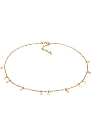Elli Choker Plättchen Coin Geo Kreis Basic 925 Silber Ketten 1 ct Damen (59.99 € / 1 ct)