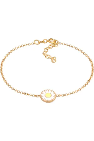 Elli Gänseblümchen Emaille 925 Silber Armbänder & Armreife 1 ct Damen (49.99 € / 1 ct)