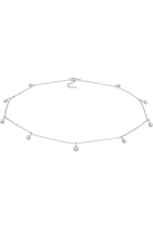 Elli Halskette Choker Erbskette Kugel-Anhänger Basic 925 Silber Ketten 1 ct Damen (67.99 € / 1 ct)