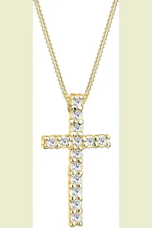 Elli Kreuz Religion 925 Sterling Silber Ketten 1 ct Damen (79.99 € / 1 ct)