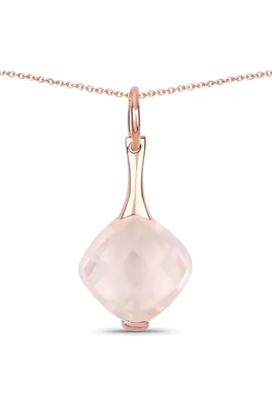 Rafaela Donata Kette Sterling Silber Rosenquarz in Roségold Ketten 1 ct Damen (79.99 € / 1 ct)