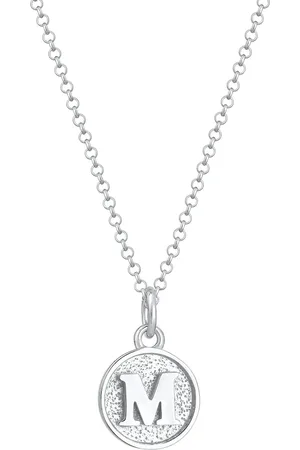 Elli Buchstabe M Initialen Vintage Plättchen 925 Silber Ketten 1 ct Damen (39.89 € / 1 ct)