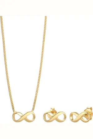 Elli Schmuckset Kette Stecker Infinity Symbol Endlos 925 Silber Schmuck-Set 1 ct Damen (59.49 € / 1 ct)