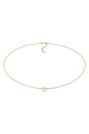 Elli Choker Herz Kristall 925 Silber Ketten 1 ct Damen (42.49 € / 1 ct)