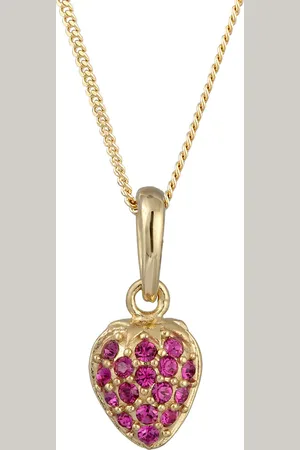 Elli Erdbeere Glas Kristalle Rosa 925 Sterling Silber vergoldet Ketten 1 ct Damen (42.49 € / 1 ct)