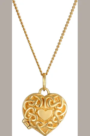 Elli Herz Ornament Amulett Medaillon 585 Gelbgold Ketten 1 ct Damen (549.99 € / 1 ct)
