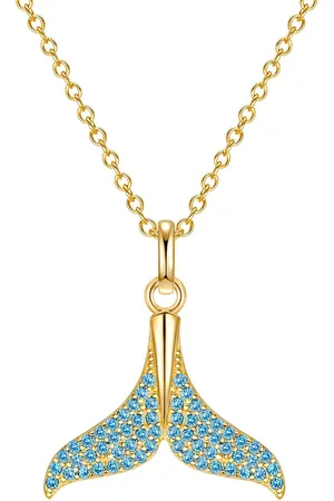 Rafaela Donata Halskette Flosse Sterling Silber Zirkonia in Gelbgold Ketten 1 ct Damen (46.99 € / 1 ct)
